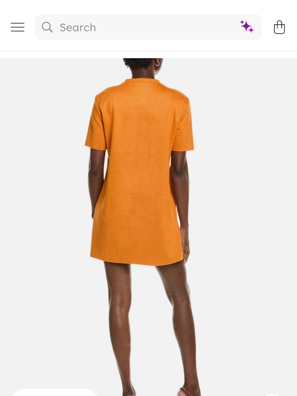 Zara Mini Shift Dress in Burnt Orange - Picture 2 of 4